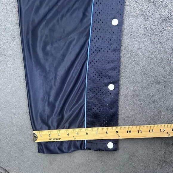 vintage y2k starter track pants mens medium navy blue snap legs Straight leg - Picture 8 of 16